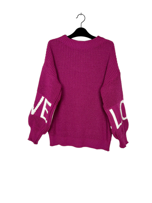 Women's Winter Wool Sweater with LOVE Sleeve Multicolour Stylish Sweaters image 0