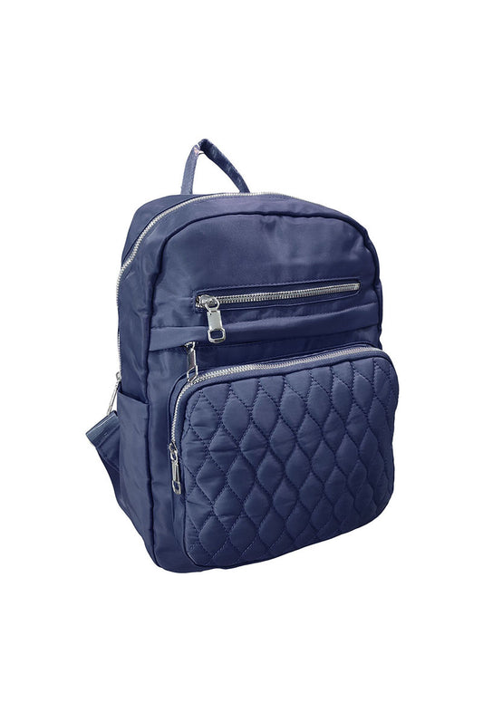 Womens Stylish Backpack Quilted Pattern Multi Functional Perfect Work Travel Bag image 1