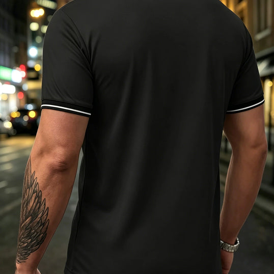 Summer Men's Short Sleeve Polo Shirt Lapel Oversize Man Solid Color T Shirts Breathable Streetwear Sport Activities Shirts