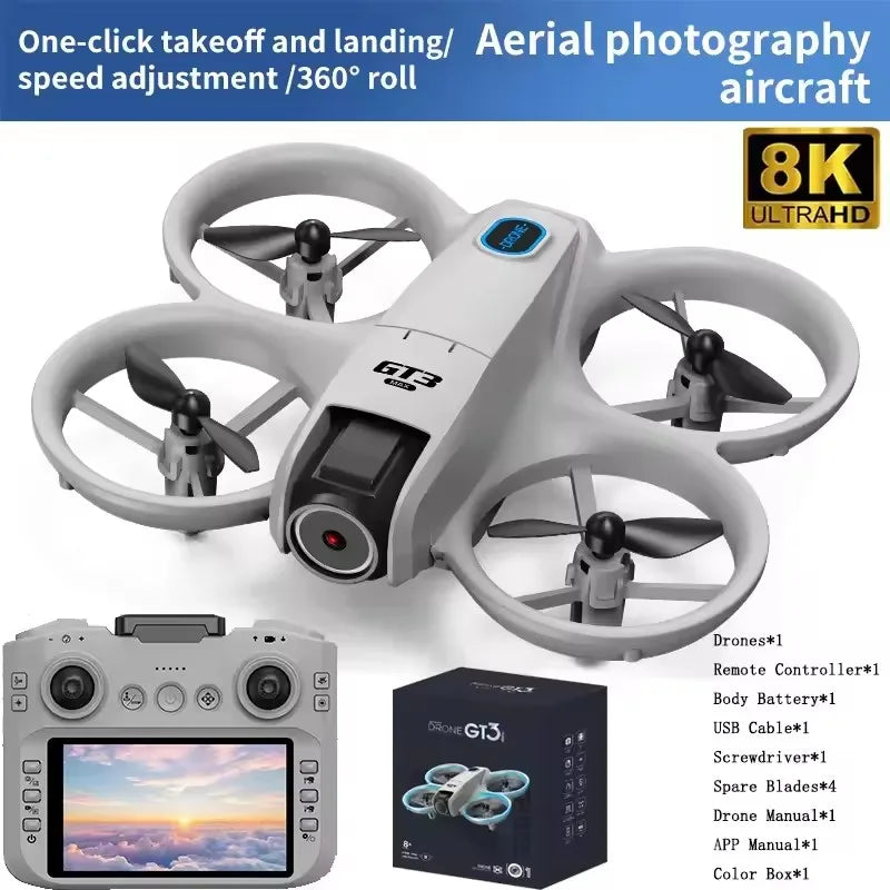 GT3 Max Drone 8K 5G GPS Professional HD Aerial Photography Remote Control Aircraft HD Dual Camera Quadcopter Toy UAV