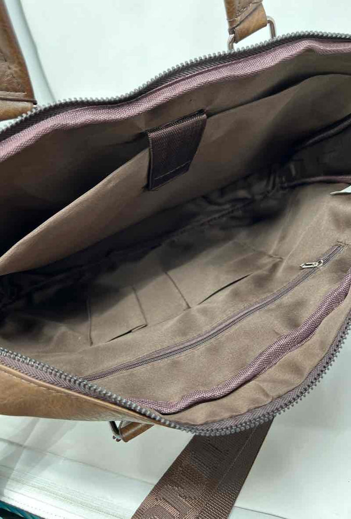 Men's Stylish Business Genuine Leather Laptop Bag Briefcase Shoulder Strap image 2