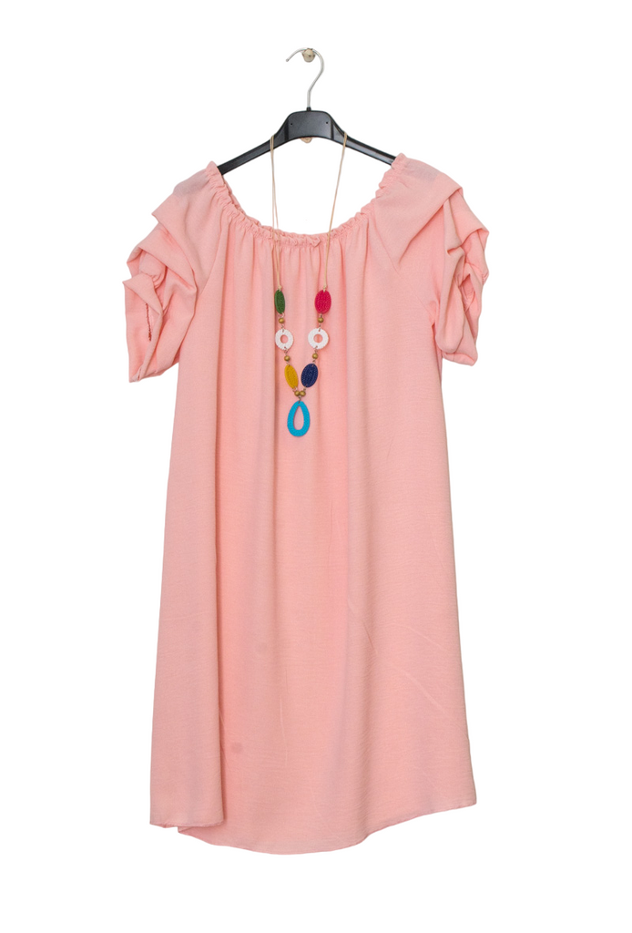 Ladies Dress Tunic Summer Top Necklace T Shirt Holiday Mid Length Top Dress image 9