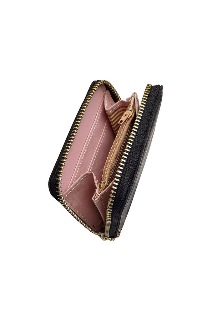 Women's Heart Zip Coin Purse Card Cash Coin Holder Multi Compartment Wallets image 1