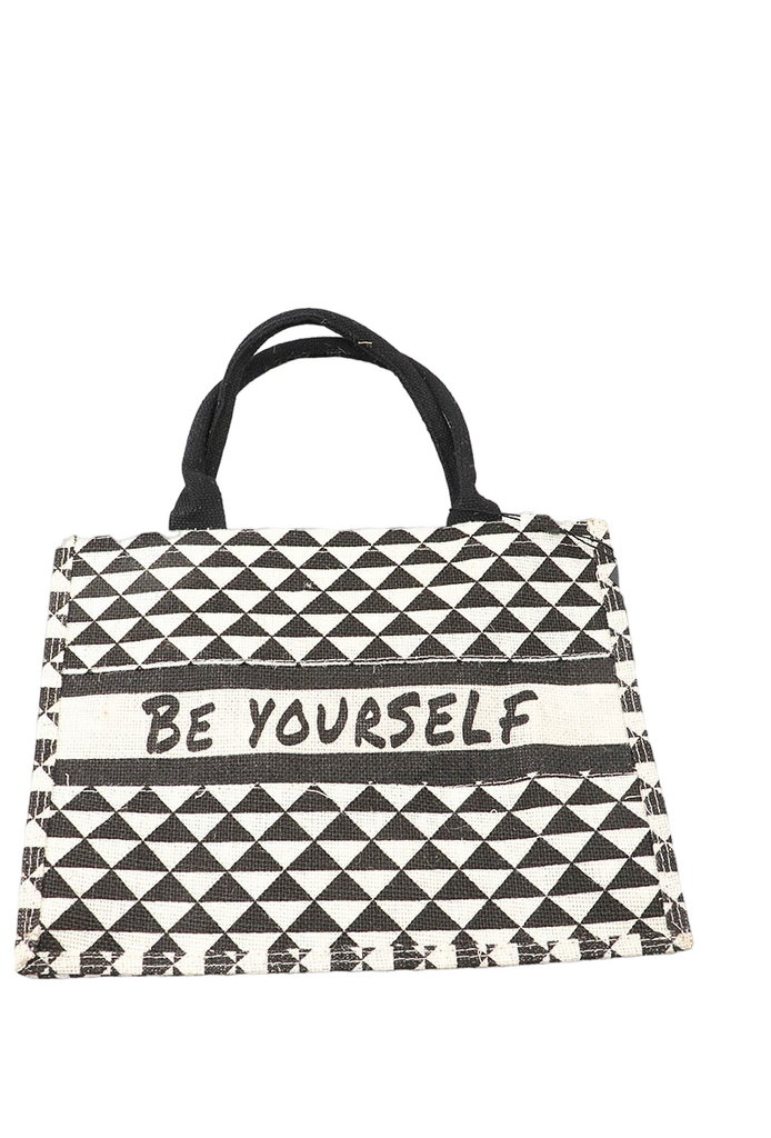 Women's Bag Black Symbole Triangle Pattern Printed Bag In Different Two Colours image 3