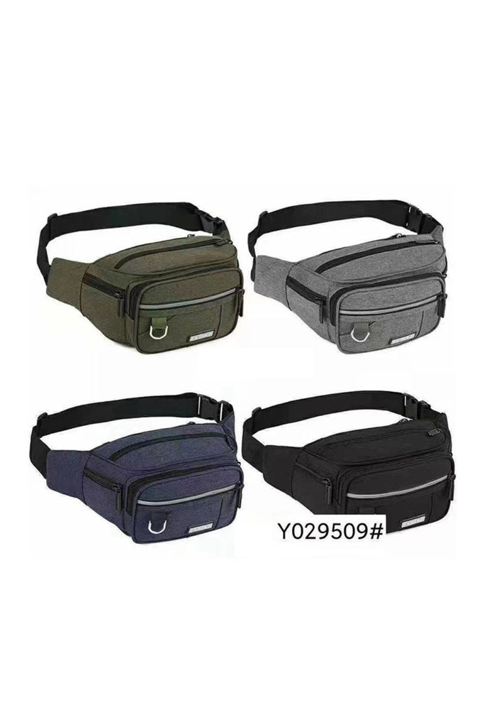 Mens Canvas Sports Bumbag Fanny Pack Festival Waist Bag Multi Pockets Banana Bag image 2