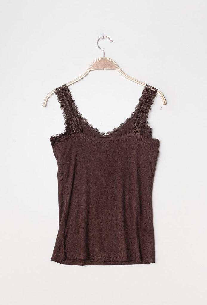 Women's Tank Top Lace Straps Vest T-shirt Stretchy Sleeveless Comfortable Top image 6