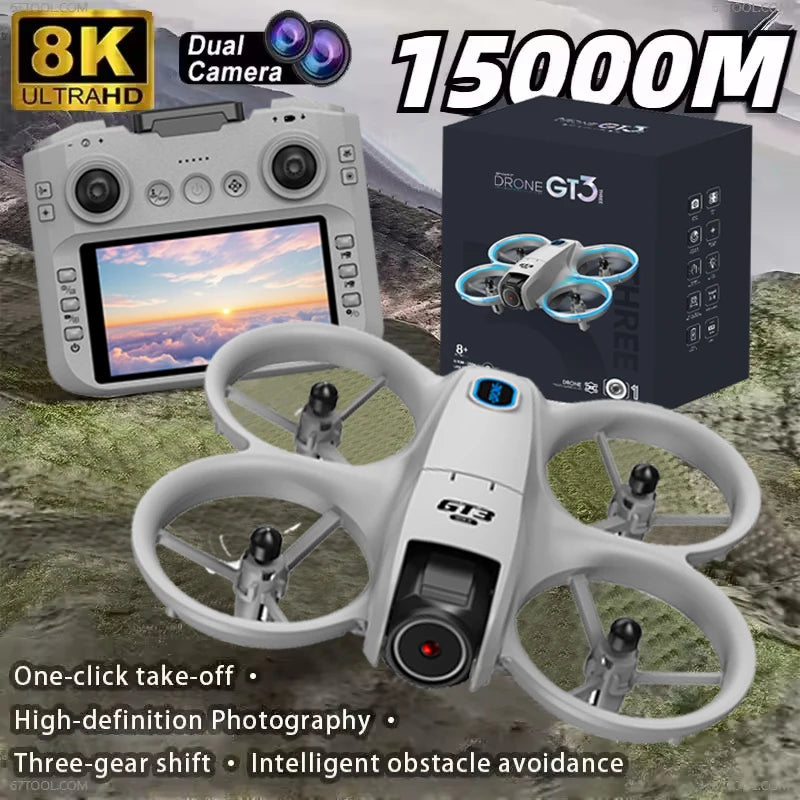 GT3 Max Drone 8K 5G GPS Professional HD Aerial Photography Remote Control Aircraft HD Dual Camera Quadcopter Toy UAV