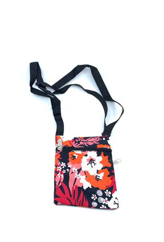 Ladies Floral Shoulder Crossbody Work Travel Waterproof Utility Multi Zips Bag image 1