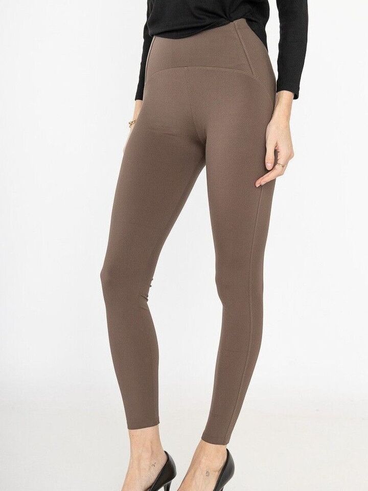 Womens High Waisted Leggings Fleece Lined Warm Casual Tummy Control Leggings image 1