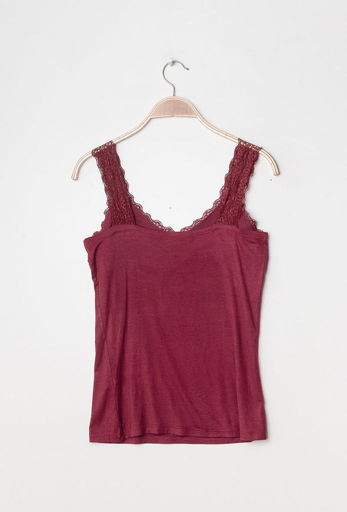 Women's Tank Top Lace Straps Vest T-shirt Stretchy Sleeveless Comfortable Top image 5