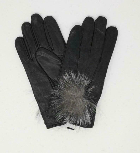Women's Real Leather Gloves Warm Winter Soft Driving Fleece Lined Fur Gloves image 0