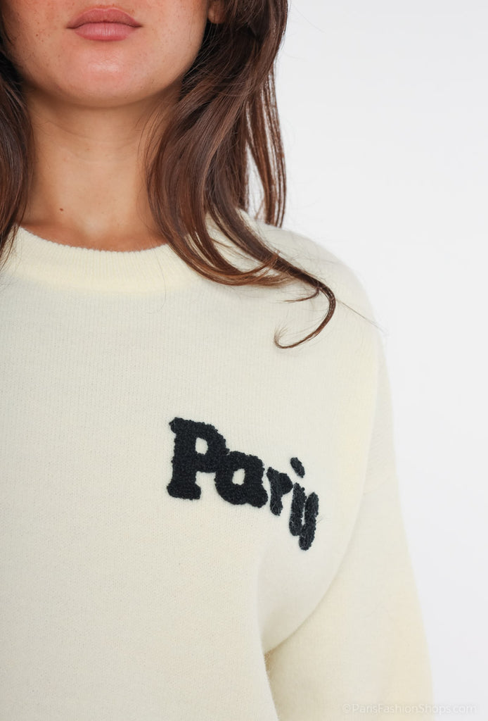 Ladies Plain Paris Stylish Winter Warm Sweater Paris Round Neck Tufted Sweater image 8