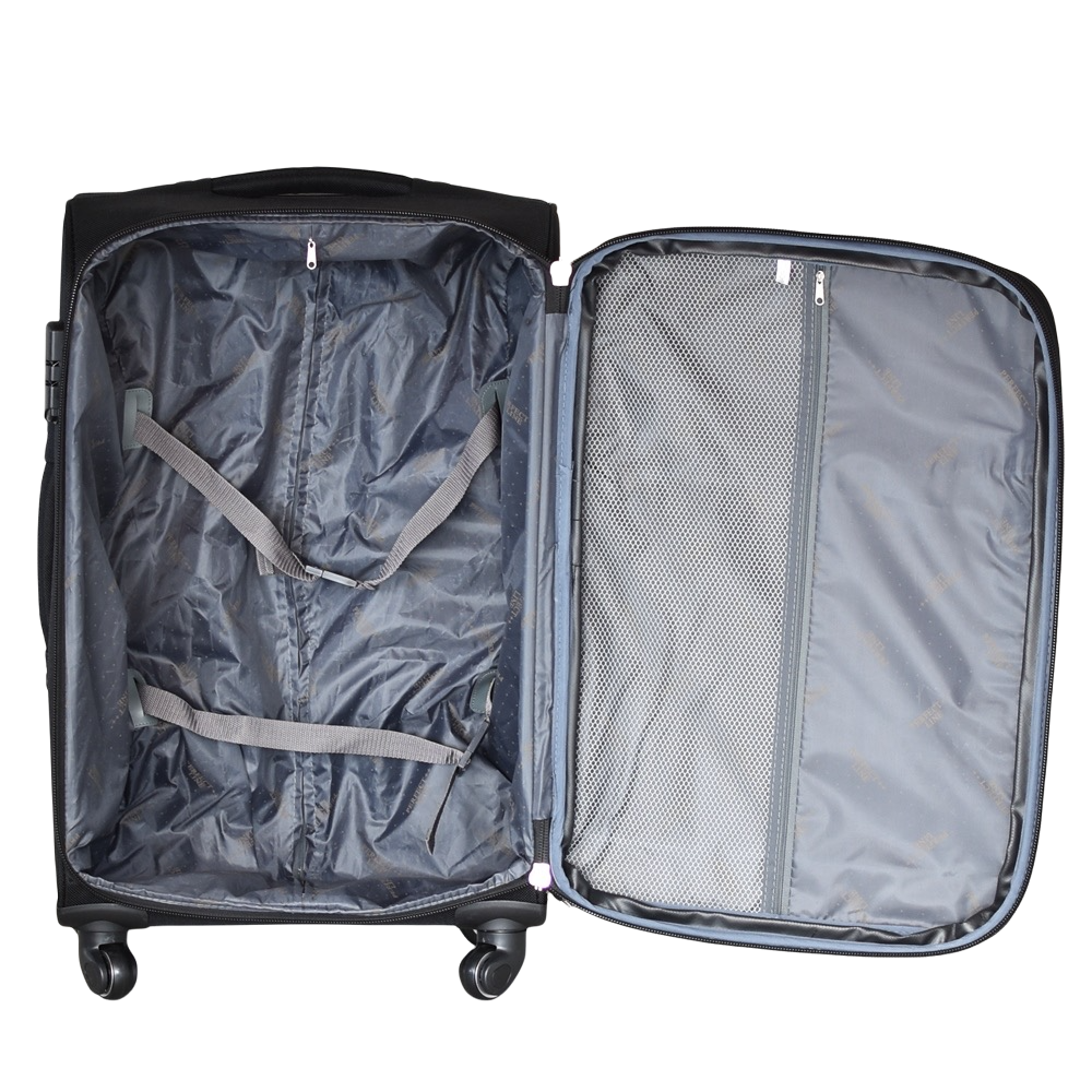 Set Of 3 Luggage Nylon Lightweight 4 Wheel Spinner Trolley Travel Bag Suitcase image 5