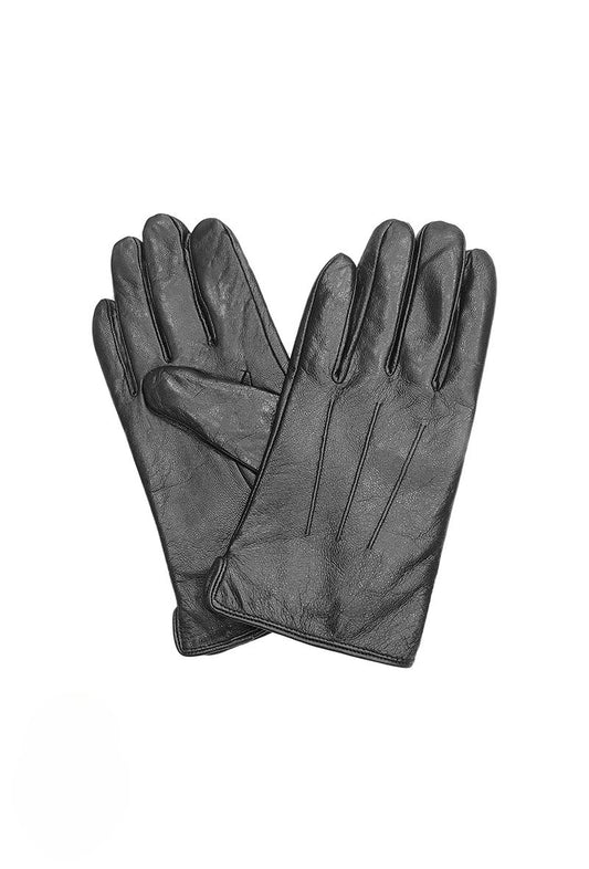 Men's Black Leather Touchscreen Soft Gloves Outdoor Travel Winter Gloves image 0