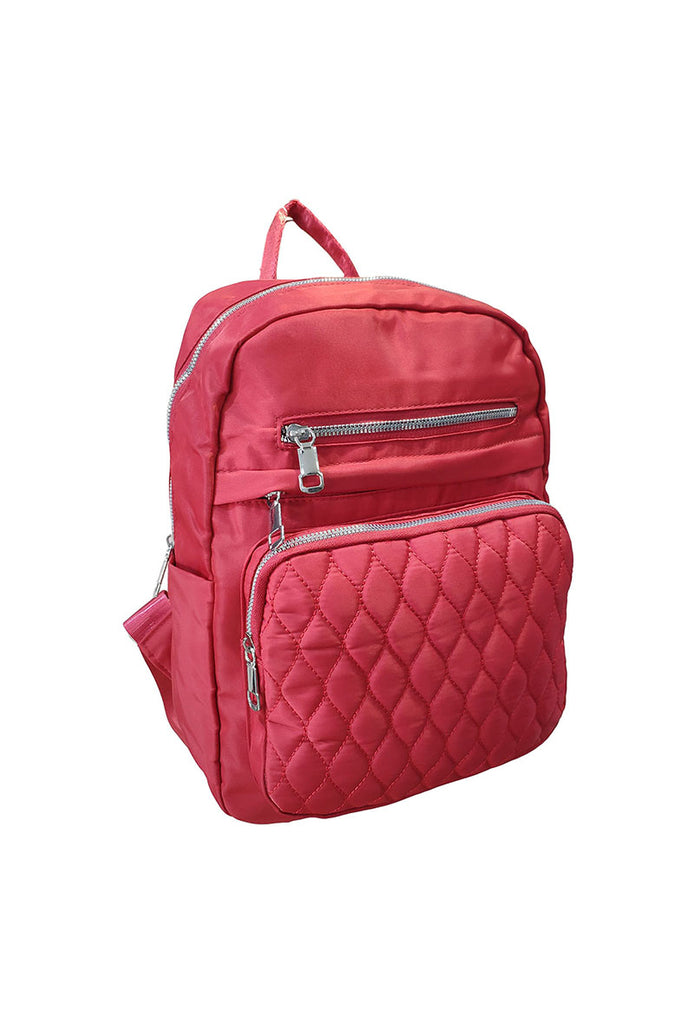 Womens Stylish Backpack Quilted Pattern Multi Functional Perfect Work Travel Bag image 2