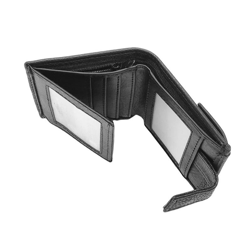 Mens Black Wallet Coin Purse Stylish Comfortable Small Money Wallet Travel Pouch image 2