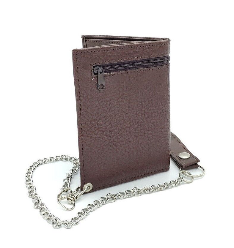 Men's Wallet Multi Compartments Stylish PVC Chain Wallet Card Coin Cash Holder image 0