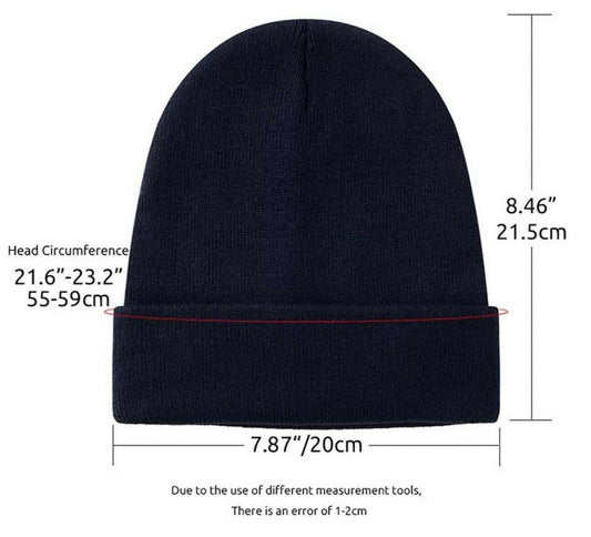 Beanie Thermal Hat Men's Ladies Black Slouch Winter Woolly Ski Knitted Turn up image 1