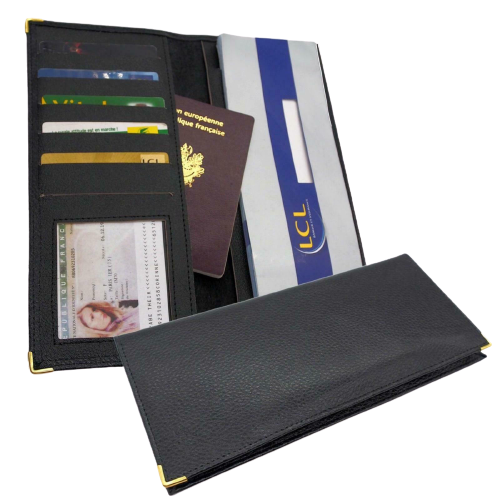 Unisex Leather Super Soft Cheque Book Cover Money Bag Holiday Work Wallet Purse image 0