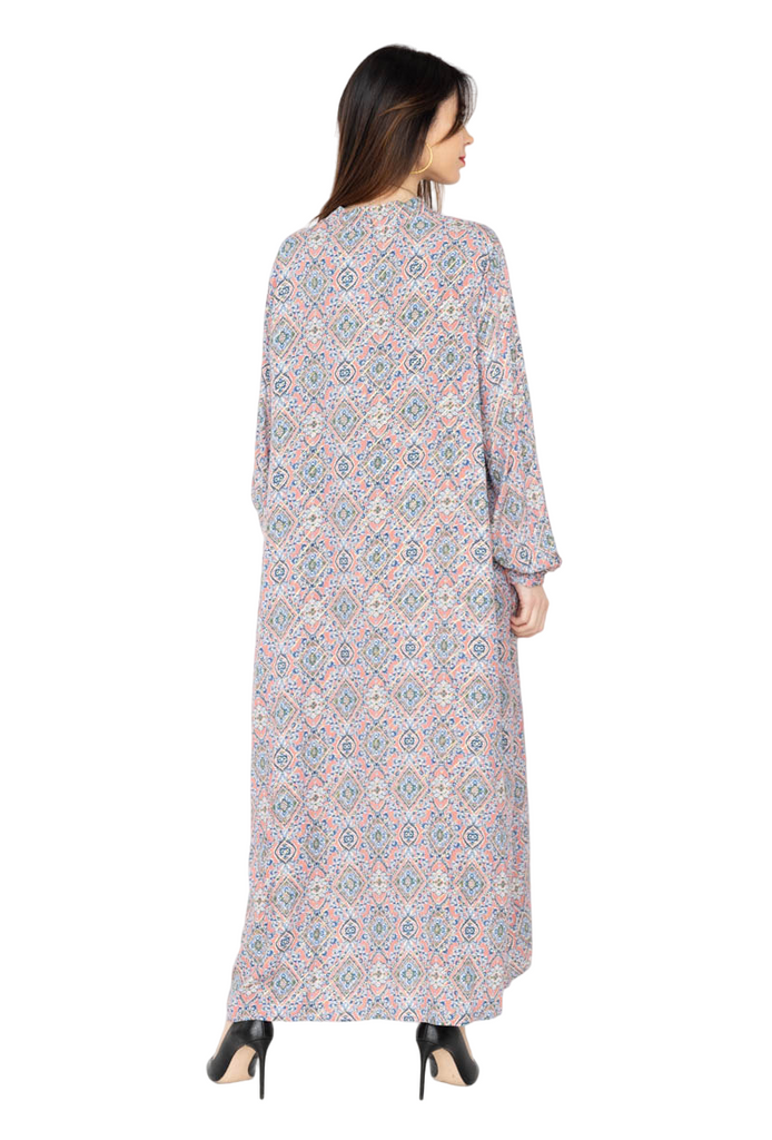 Ladies Long Dress Summer Holiday Casual Dress Maxi Long Shirt Long Sleeves Dress image 6