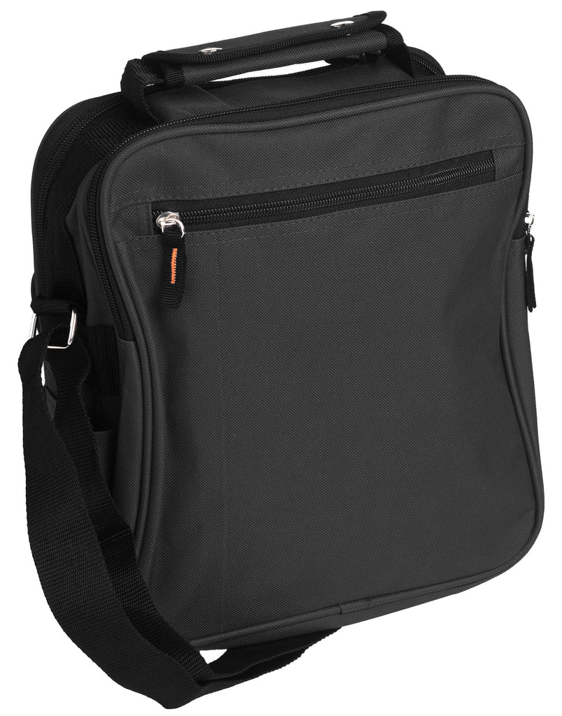 Unisex Large Canvas Bag Multiple Pockets Top Handle Lightweight Black Work Bag image 1