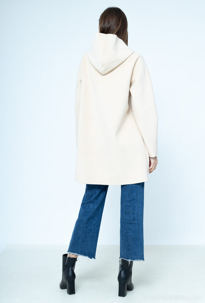 Women's Coat Soft Long Zipped Coats With Pocket & Hood Stylish Soft Warm Coats image 4