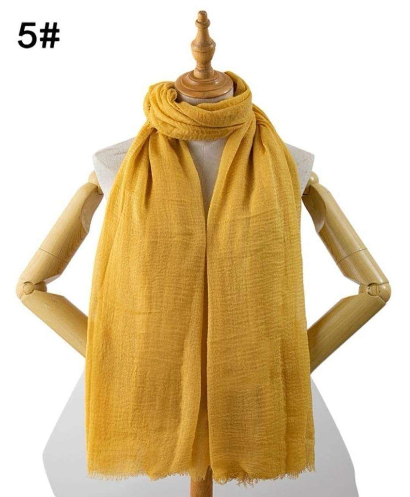 Womens Scarf Crinkle Hijab Ladies Shawl Scarf Plain Scarves Big Size Scarf Shawl image 3