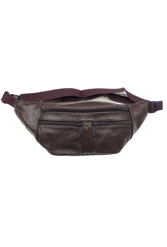 Leather Fanny Pack Bum Bag Waist Bag Holiday Travel Bag Office Work Bag Body Bag image 1