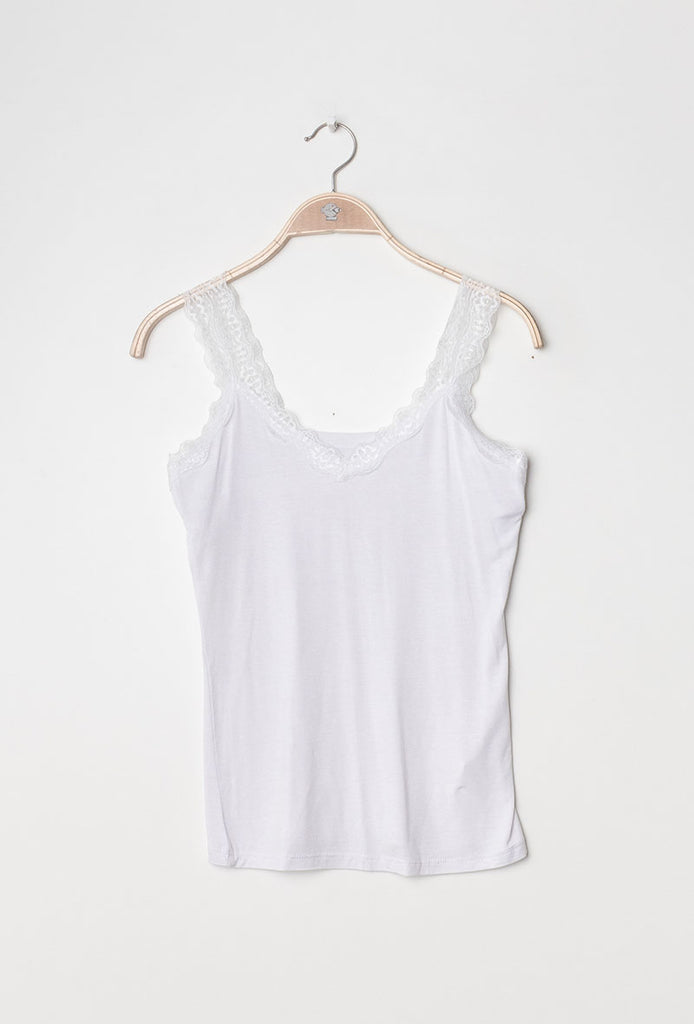 Women's Tank Top Lace Straps Vest T-shirt Stretchy Sleeveless Comfortable Top image 12