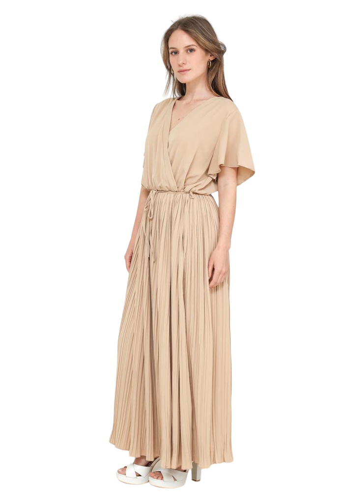Ladies Dress Womens Pleated Wrap dress Maxi Tie Belt Dress Summer Long Dress image 7