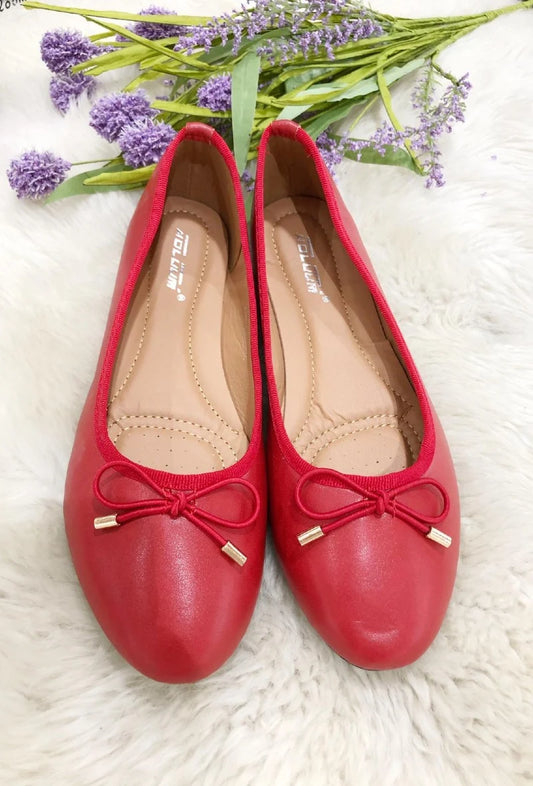 Ladies Flat Ballet Ballerina Pumps Plain Woman’s Work School Dolly Shoes image 0