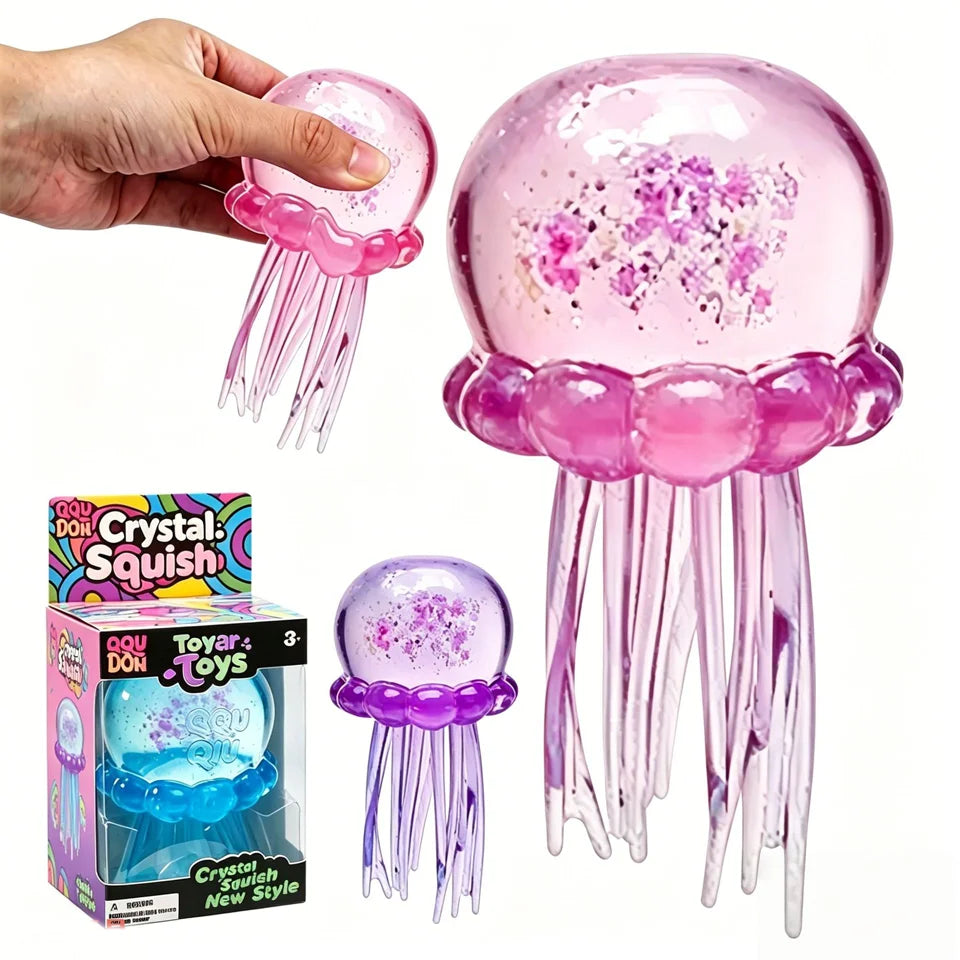 Explosions Crystal Jellyfish Squeeze TPR Soft Rubber Squeeze Slow Rebound Decompression Toy Children Decompression Artifact