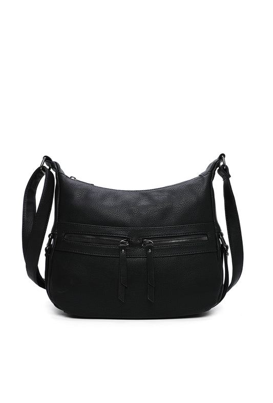 Ladies Organiser Handbag Long Shoulder Strap Bag Across Cross Body Compartments image 0
