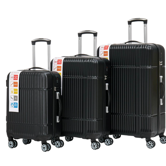 Suitcase Set Travel Luggage Trolley 4 Wheel Lightweight Hard Shell ABS Case Set image 0