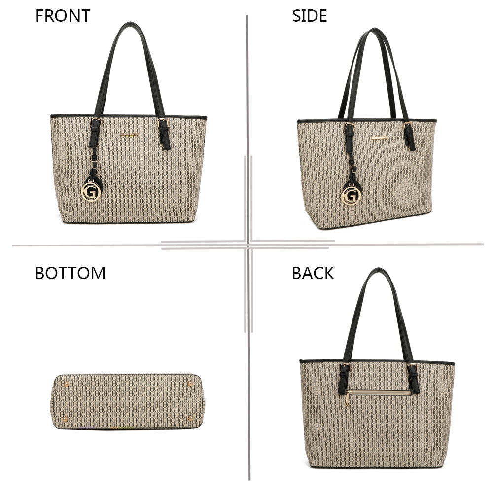 Women's Large Designer Style Faux Leather Tote Bag Shopper Hand Bag image 2