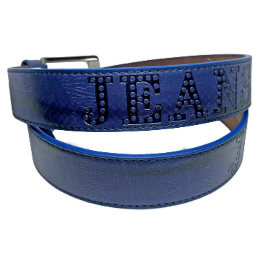 BLUE Men's Leather Belt Jeans Trousers Adjustable Big Size Belts Designer Belt image 1