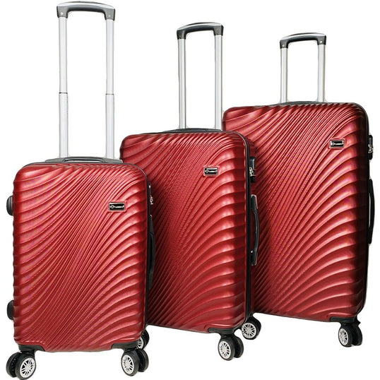 3 Suitcases ABS Set Lightweight Travel Bag Multi Pockets Luggage 4 Wheels image 0