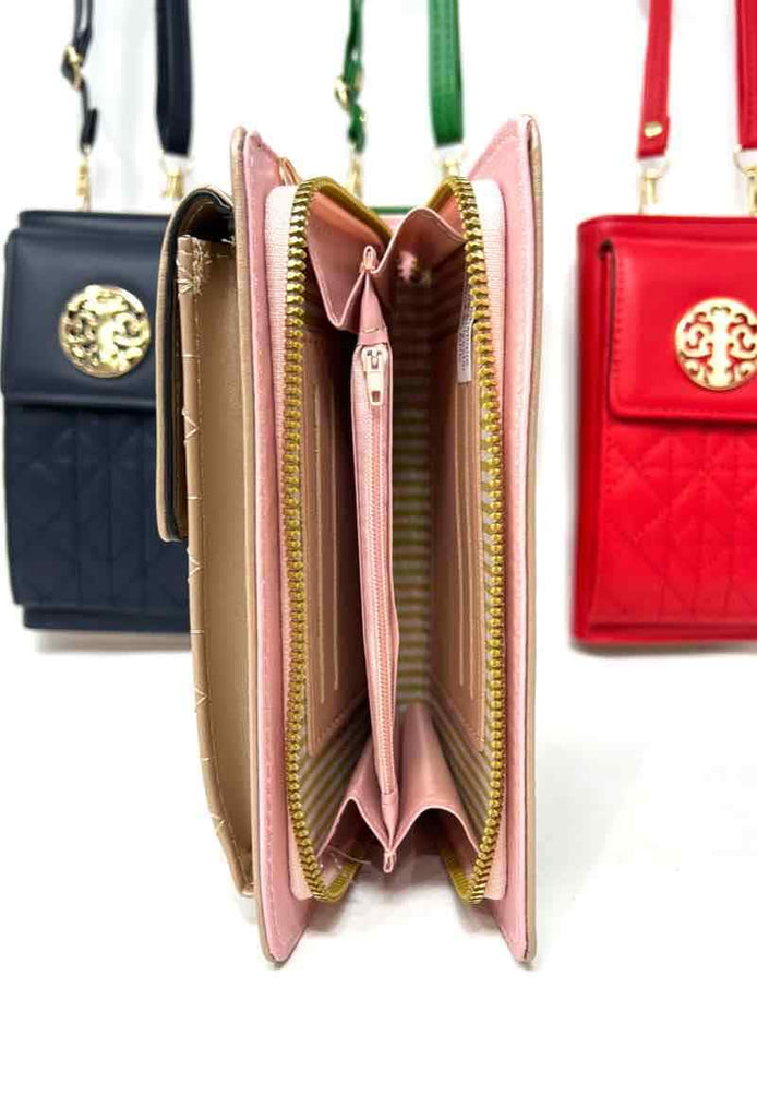 Crossbody phone wallet bag ladies purse shoulder bag work travel handbag leather image 4