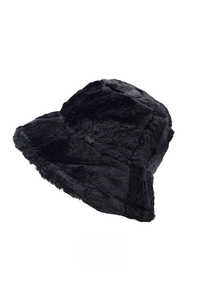 Ladies Faux Fur Bucket Hat Soft Warm Winter Hat Outdoor Travel Stylish Hats image 2