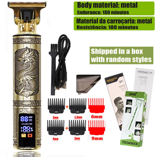 T9 Electric Cordless Hair Cutting Machine Professional Hair Barber Trimmer For Men Clipper Shaver Beard Lighter