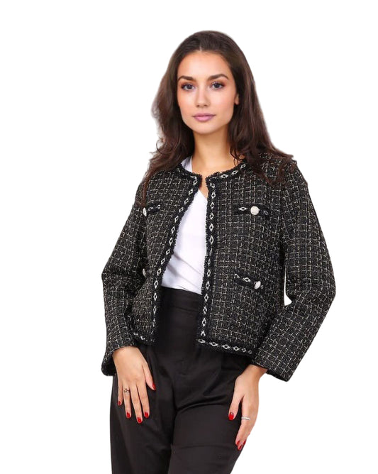 Stylish Women's Coat Jacket  Warm Trendy Elegant Design Tweed jacket Coat image 0