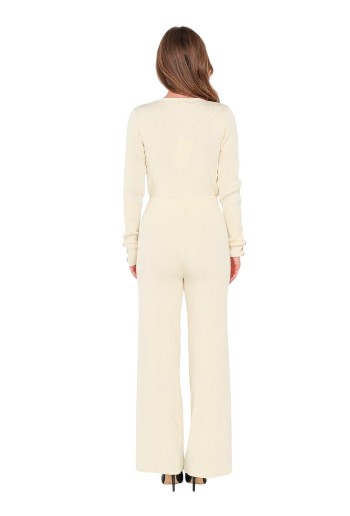 Women Pants Set with Long-sleeved Top Both Pieces are Ribbed and very Elastic image 10
