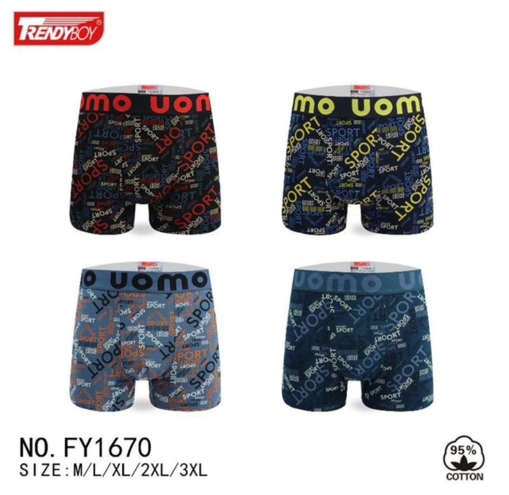 4 x Pairs Mix Men's Boxer Trendy Boys Shorts Underwear Hipster Underpants Briefs image 0