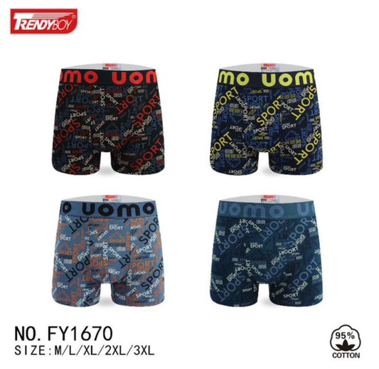 4 x Pairs Mix Men's Boxer Trendy Boys Shorts Underwear Hipster Underpants Briefs image 0