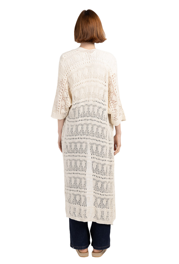 Women's Ladies Long Sleeve MAXI Boyfriend Cardigan Open Cardigans Floaty 8-16 image 2