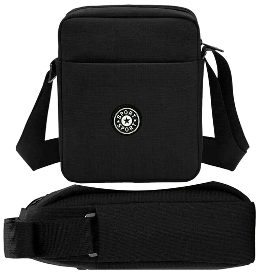 Unisex Black Bag Shoulder Crossbody Side bag Waterproof Messenger Work image 1