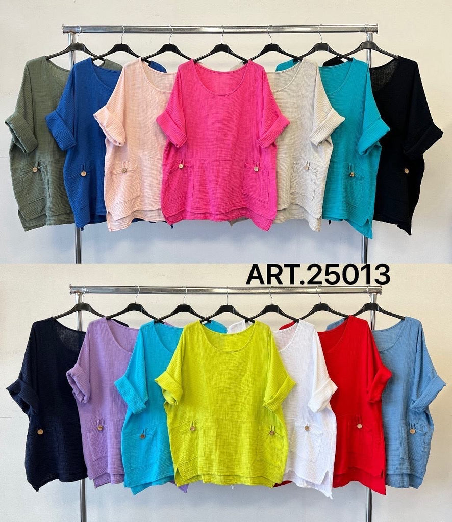 Necklace T Shirt Cotton with pockets Wholesale prices image 3