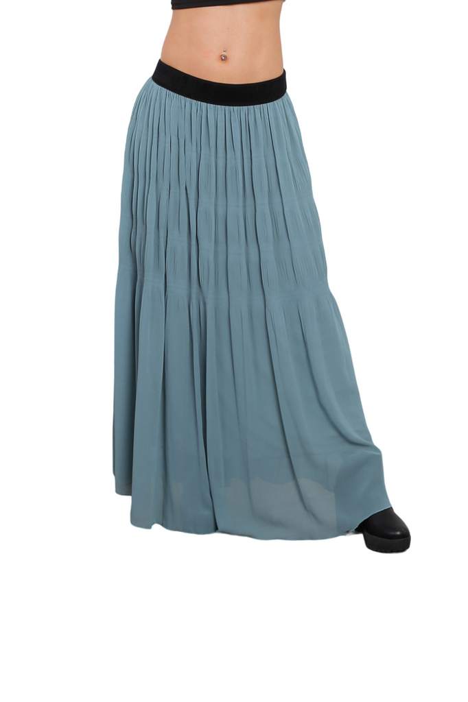 Ladies Skirt Elastic Lined Long Skirt Women Lined Skirt Summer Skirt Long Skirt image 3