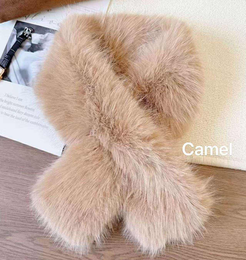 Neck Scarf Warm Fur Scarf image 4