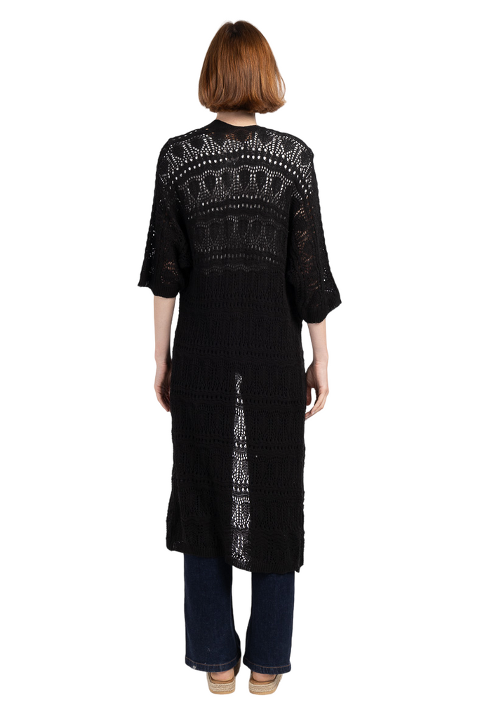 Women's Ladies Long Sleeve MAXI Boyfriend Cardigan Open Cardigans Floaty 8-16 image 8